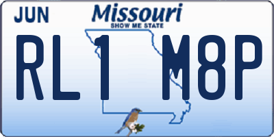 MO license plate RL1M8P
