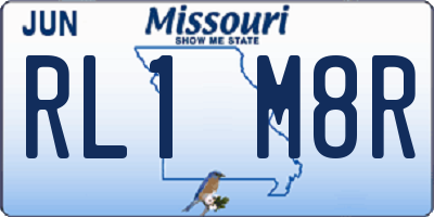 MO license plate RL1M8R