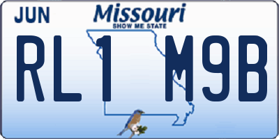 MO license plate RL1M9B