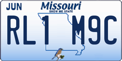 MO license plate RL1M9C