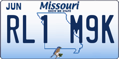 MO license plate RL1M9K