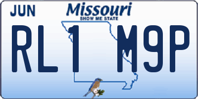 MO license plate RL1M9P