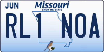 MO license plate RL1N0A