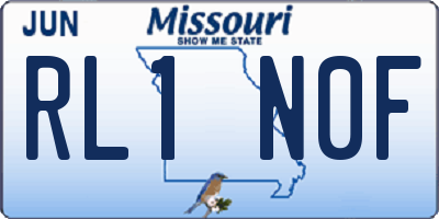 MO license plate RL1N0F