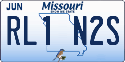 MO license plate RL1N2S