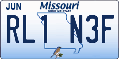 MO license plate RL1N3F