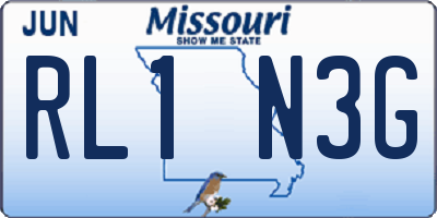 MO license plate RL1N3G