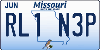 MO license plate RL1N3P
