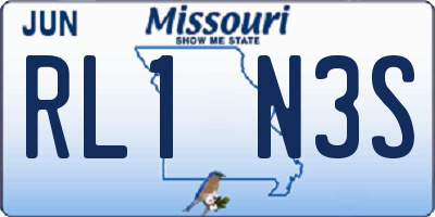 MO license plate RL1N3S