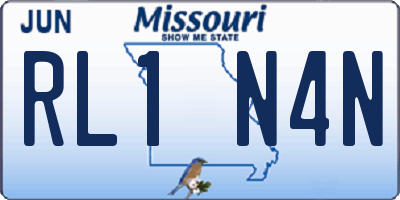 MO license plate RL1N4N