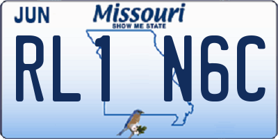 MO license plate RL1N6C