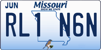 MO license plate RL1N6N
