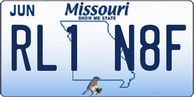 MO license plate RL1N8F