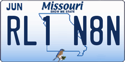 MO license plate RL1N8N