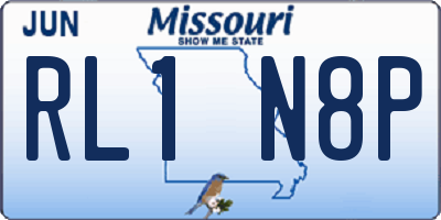 MO license plate RL1N8P
