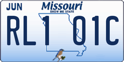 MO license plate RL1O1C