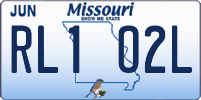 MO license plate RL1O2L