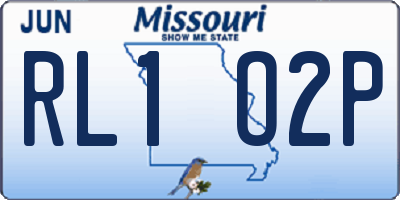 MO license plate RL1O2P