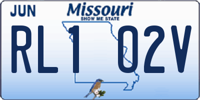 MO license plate RL1O2V