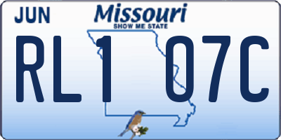 MO license plate RL1O7C