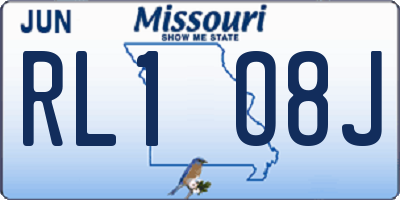 MO license plate RL1O8J