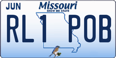 MO license plate RL1P0B