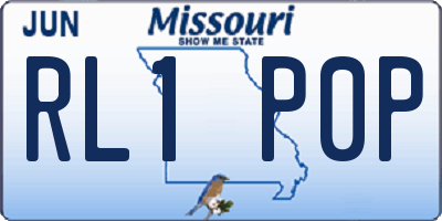 MO license plate RL1P0P