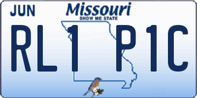 MO license plate RL1P1C