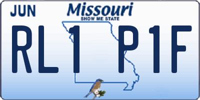 MO license plate RL1P1F