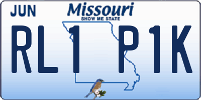 MO license plate RL1P1K