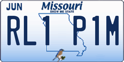 MO license plate RL1P1M