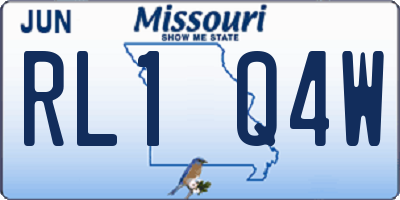 MO license plate RL1Q4W