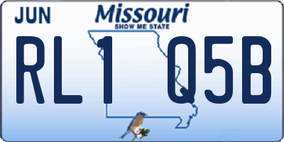 MO license plate RL1Q5B