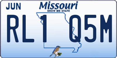 MO license plate RL1Q5M