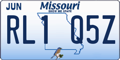 MO license plate RL1Q5Z