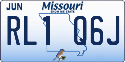 MO license plate RL1Q6J