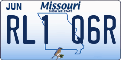 MO license plate RL1Q6R