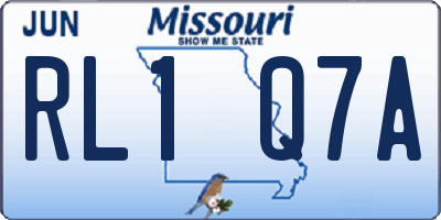 MO license plate RL1Q7A