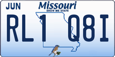 MO license plate RL1Q8I