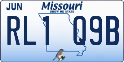 MO license plate RL1Q9B