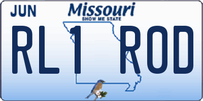 MO license plate RL1R0D