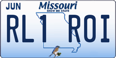 MO license plate RL1R0I