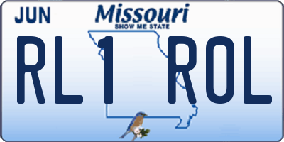 MO license plate RL1R0L