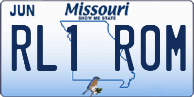 MO license plate RL1R0M