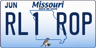 MO license plate RL1R0P
