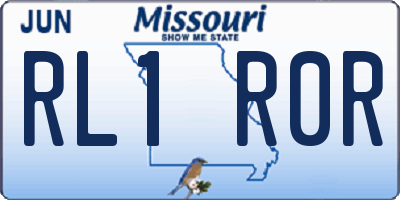 MO license plate RL1R0R