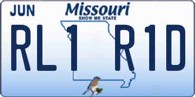 MO license plate RL1R1D