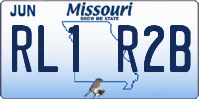 MO license plate RL1R2B
