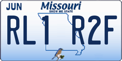 MO license plate RL1R2F