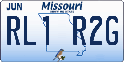 MO license plate RL1R2G